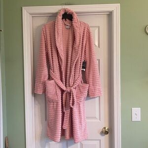 Nine West Ribbed Plush Robe -Size Large-new
